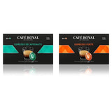Espresso Forte 50 Pads pro profesionální Nespresso kávovar - 7/10 Intenzita - UTZ-zertifiziert & Espresso Decaffeinato 50 Pads pro profesionální Nespresso kávovar - 7/10 Intenzita
