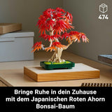 LEGO Botanicals Japonský červený javor - Bonsai - Stavebnice umělých rostlin s červenými a oranžovými listy a miska - Domácí dekorace - Nápad na dárek pro dospělé - 10348 Stavebnic Besuche den LEGO-Store