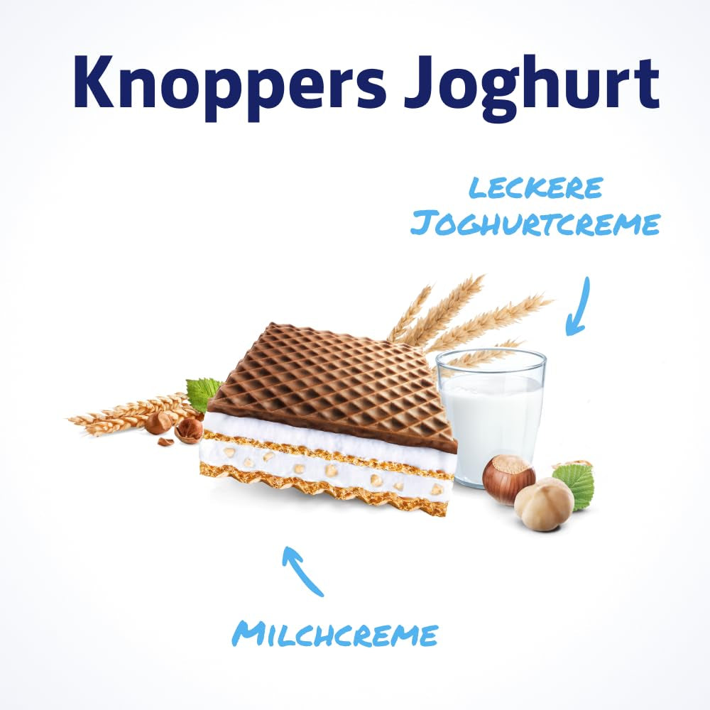 Jogurt – 4 x 200 g – Oplatkové plátky plněné jogurtem a nugátovým krémem, lískovými oříšky a kakaem