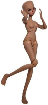 1/3 BJD panenka Černá Hnědá kůže Tělo panenky 60 cm 24palcový kulový kloub SD panenky Pohyblivé klouby PVC DIY (Alexia)