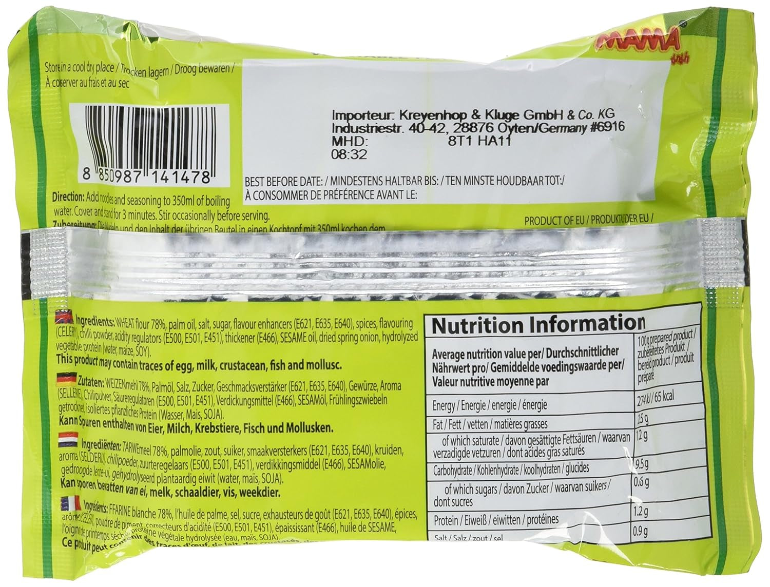 MAMA - Instantní nudle se zeleninou - (1 x 60g)
