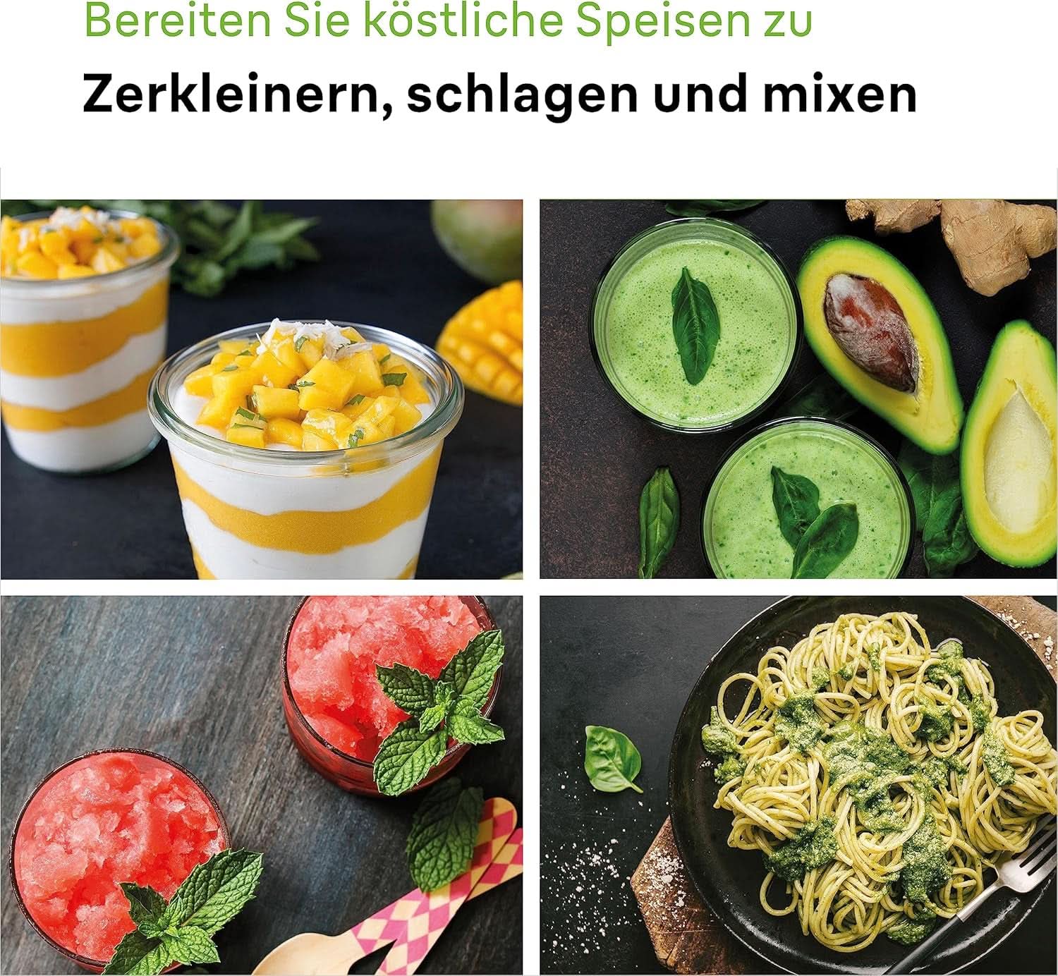 Braun Multiquick 7 MQ 7035X Stabmixer - Pürierstab Mit Abnehmbarem Edelstahl Mixfuß Mit Activeblade Technologie Zum Pürieren Der Härtesten Ingredient, Inkl. 3-Teiliges Zubehör Set, 1000 Watt, Schwarz Kitchen Naty Shop