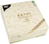 Papstar, 50 ubrousků "ROYAL Collection" 1/4-násobek 40 cm X 40 cm šampaňské "New Mediterranean", #11651