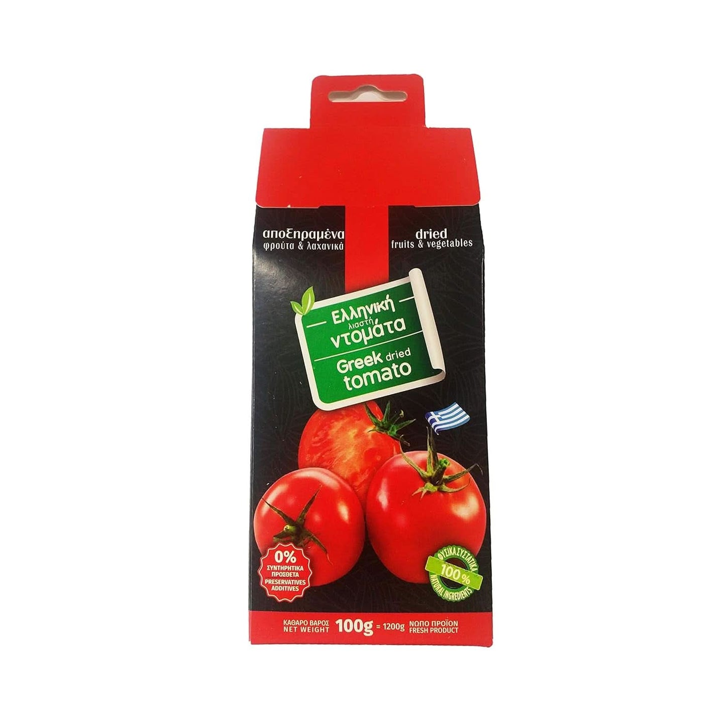 Sušená řecká rajčata, balení 2 x 100 gramů dehydratovaných produktů Naty Shop