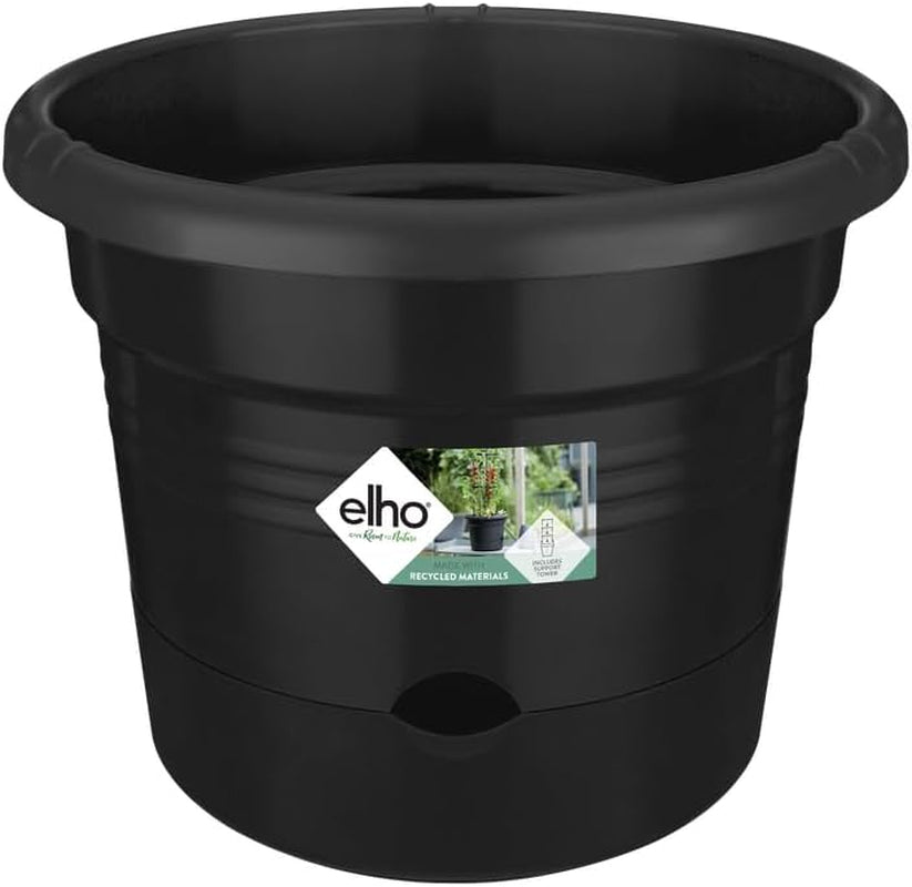 elho Green Basics Rajčata 33 - Květináče pro venkovní pěstování a sklizeň - Ø 33,5 x V 26,0 cm - Black/Vivid black