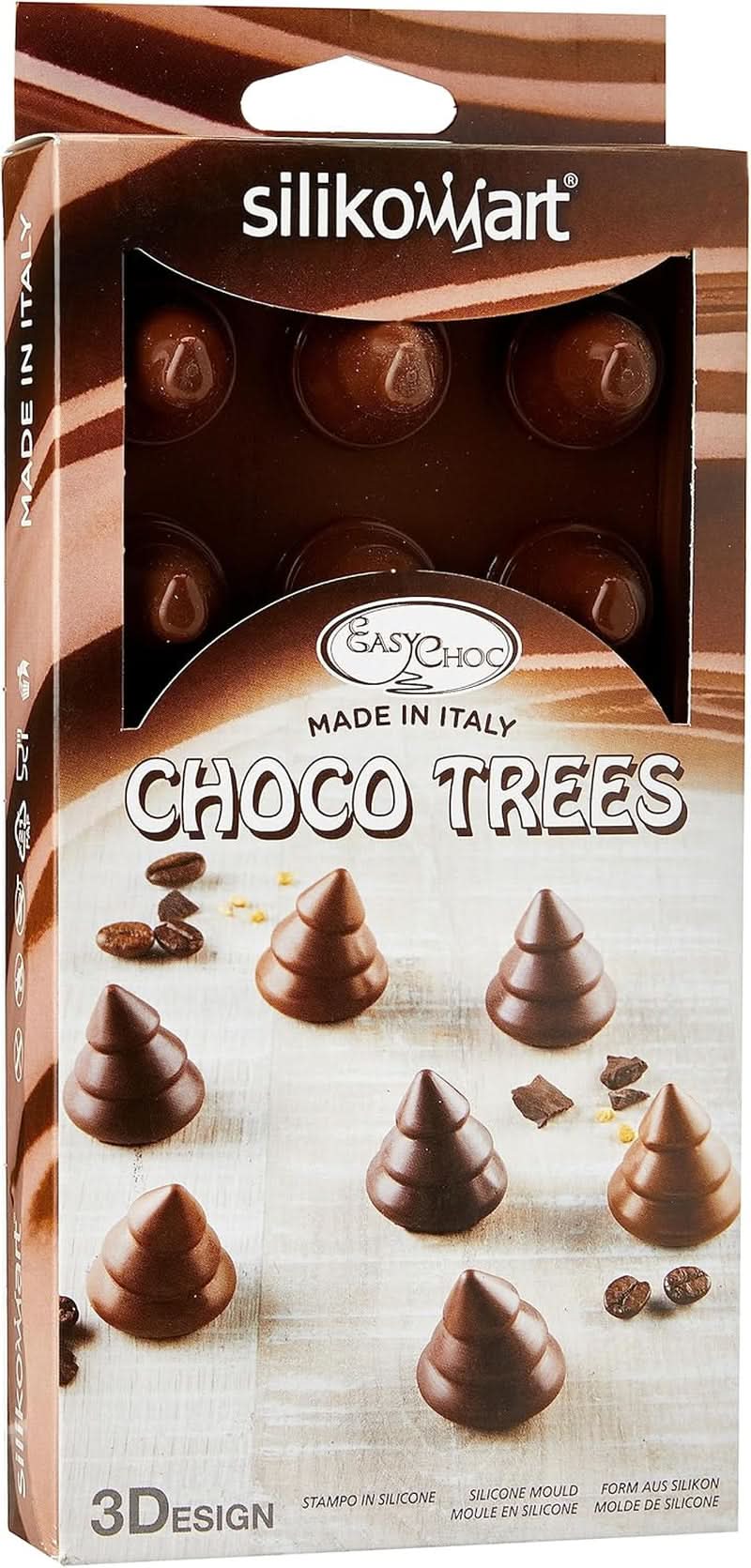 Silikomart 199384, 3D forma na čokoládu Kuchyně Flame Naty Shop Choco Trees