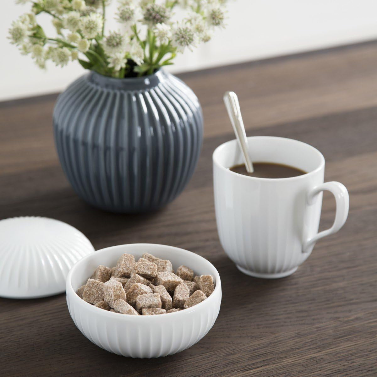 Kähler Bonbonniere Ø12 cm Hammershøi Dekorace Dánský design, bílá Dózy na potraviny Naty Shop