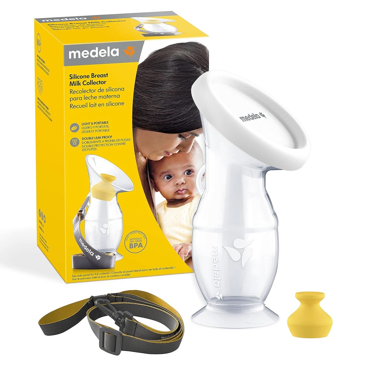 Medela Sběrák mateřského mléka vyrobený ze silikonu Příslušenství Jídlo a kojení Bebe Naty Shop Silikon Handmilchpumpe