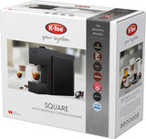 Espresso kávovar s kapslemi K-FEE SQUARE na kávu, čaj a kakao | Kompaktní espresso | Rychlý ohřev | Nádrž na vodu 0,8 l | 19 barů | Klavírní černá