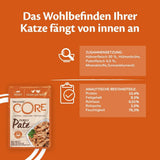 Wellness CORE Purely Paté 24 x 85 g, kuře a krůta - Mokré krmivo pro kočky, jemná paštika, bez obilovin, přírodní, hypoalergenní, s vysokým obsahem bílkovin, s vysokým obsahem masa
