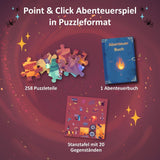 KOSMOS 684853 Den Tiefen Des Vulkans Dobrodružné puzzle, 258 dílků, interaktivní dobrodružné puzzle pro děti 8+, objevte dobrodružný příběh s každým dílem puzzle Puzzle Naty Shop
