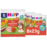 HiPP Bio kukuřičné vafle s jahodami (8 x 23 g), přesnídávka pro miminka od 8 měsíců, slazená pouze ovocem a zeleninou, bez lepku, nejlepší bio kvalita