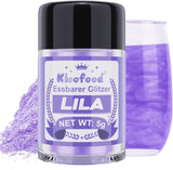 Kicofood, jedlé třpytky, 5 gramů, různé barvy Glitter Naty Shop Lilac Purple