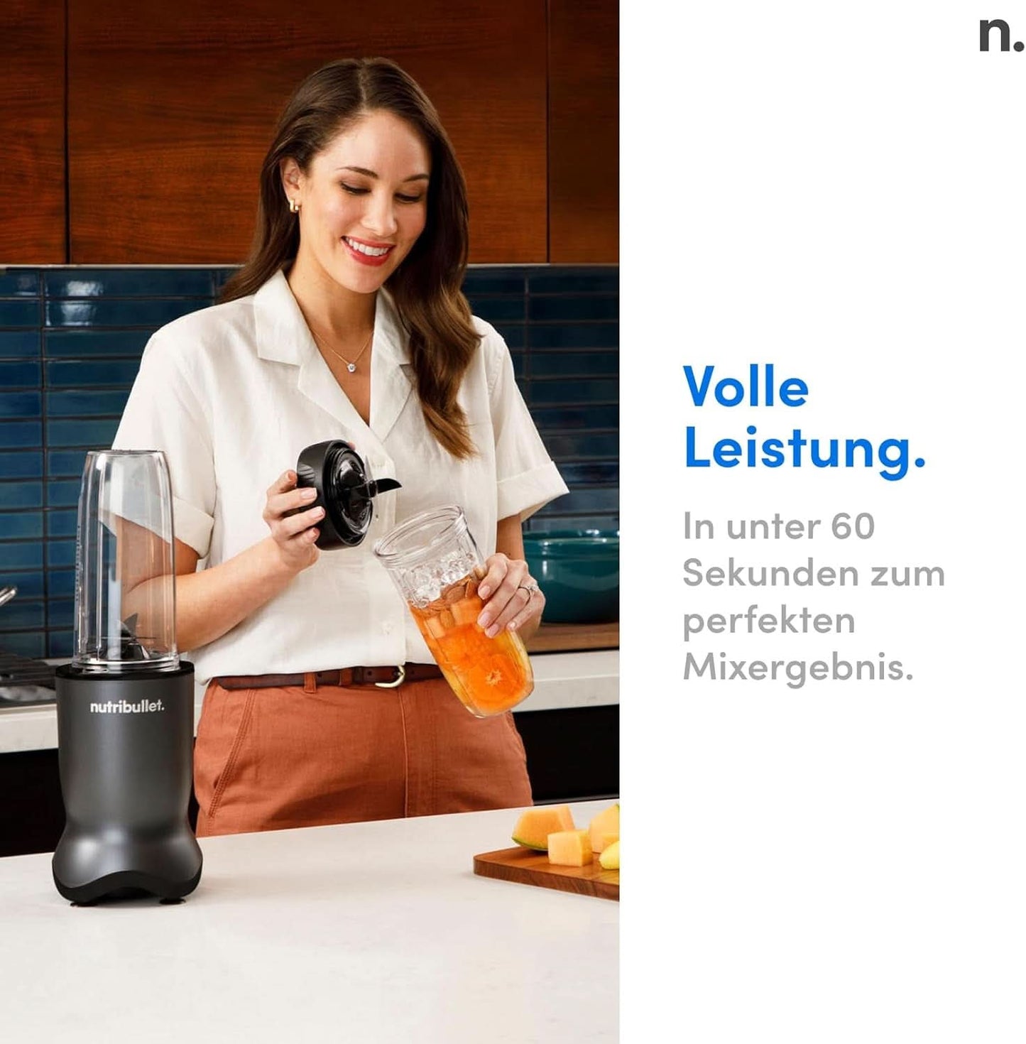 Osobní mixér Nutribullet, mixér Der Leistungsstärkste Für Eine Portion, 1000 Watt Und Leiser Motor, 900 ml Becher Aus Tritan Renew, Leuchtende Touch Bedienknöpfe, Dunkel Grau Bucatarie Naty Shop