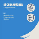 Od Amazon Kitchen Roll, 3 vrstvy, 16 rolí (4 role, balení po 4), 64 listů na roli, certifikace Fsc