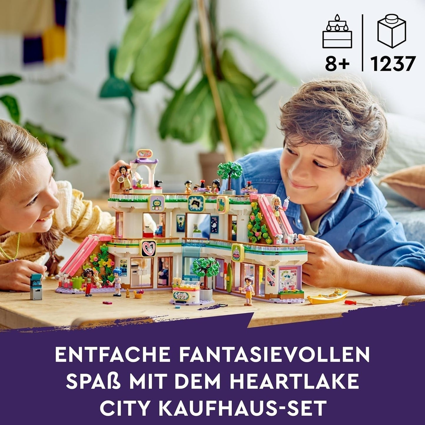LEGO Store Friends Hračka domeček pro panenky Heartlake City pro dívky a chlapce Sada figurek podporuje sociálně-emocionální rozvoj dárek pro 8 let 42604 Stavebnice Besuche den LEGO-Store