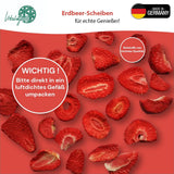 '- 150 g 100% přírodních a čistých lyofilizovaných jahod - Nakrájené sušené jahody - Lyofilizované sušené ovoce bez přidaného cukru - Neslazené jahodové chipsy Dehydrované produkty Naty Shop