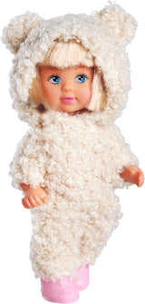 Simba Evi Love Roztomilý Teddy, Spielpuppe in Sußem Teddy Onesie, 12 cm, ab 3 Jahren