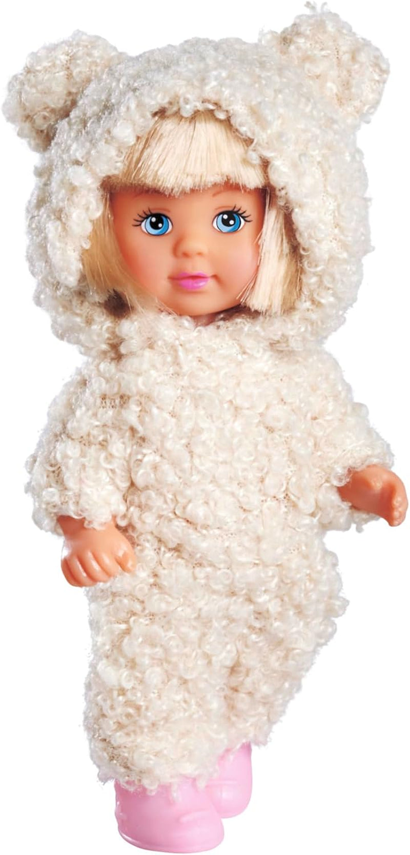Simba Evi Love Roztomilý Teddy, Spielpuppe in Sußem Teddy Onesie, 12 cm, ab 3 Jahren