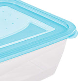 Kekeeper sada 3 dóz na potraviny, 3 x 1,25 l, 20,5 x 15,5 x 6,5 cm, Fredo Fresh, průhledná modrá Dózy na potraviny Naty Shop