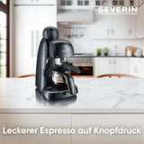 Kávovar na espresso SEVERIN KA 5978 (obsahuje servírovací misku a odměrku, až 4 šálky) černý, standardní