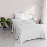 Letní přikrývka Saténové pruhy, polyester, krémová, 260X250 Cm Přikrývky a přikrývky Naty Shop Bílá 170X250 Cm