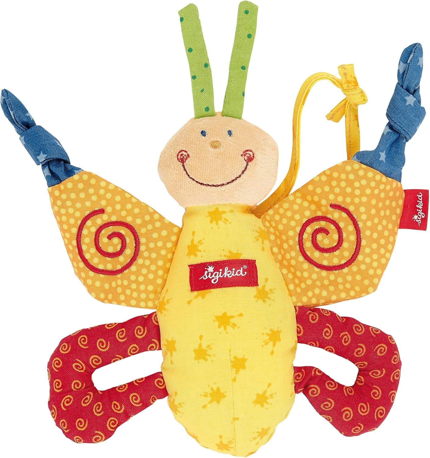 SIGIKID 40490 Aktivní kroužek Baby Activity PlayQ Hračka pro dívky a chlapce pro děti doporučeno od 3 měsíců Vícebarevné Hračky pro miminka Naty Shop Vícebarevná / motýl