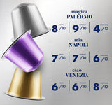 Caffè Borbone Verkostung Kit, 90 hliníkových kapslí: 30 Mia Napoli, 30 Ciao Venezia, 30 Magica Palermo, (3 x 30 Stück) – kompatibilní s Kaffeemaschinen für den Hausgebrauch značky Nespresso®*