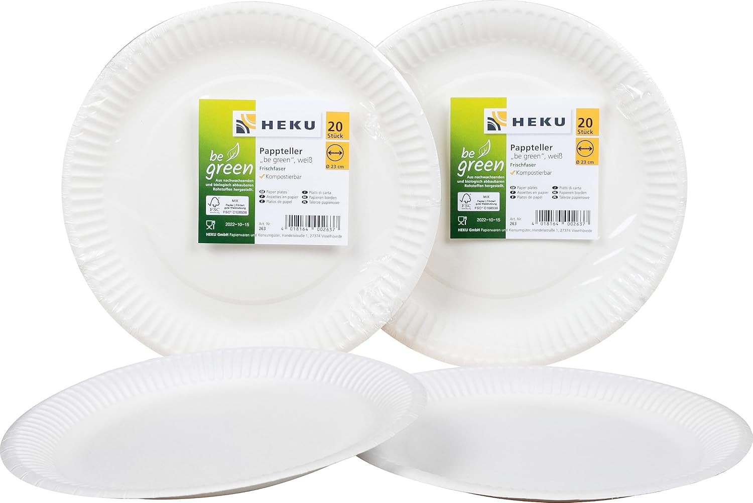 HEKU 191-ks. USA Party Set I Papírové talíře Ø23Cm, červené kelímky, 3vrstvé ubrousky 33X33Cm, sběrač dekorací, řetízek s vlajkou 10M I Ideální pro tématické večírky a státní svátky