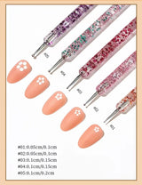 Sada nail Art Pinsel Pinsel, 20ks Nageldesign Malerei Pinsel, Professionelle Nail Art Design Pinsel, Nail Fine Liner Pinsel, růžová