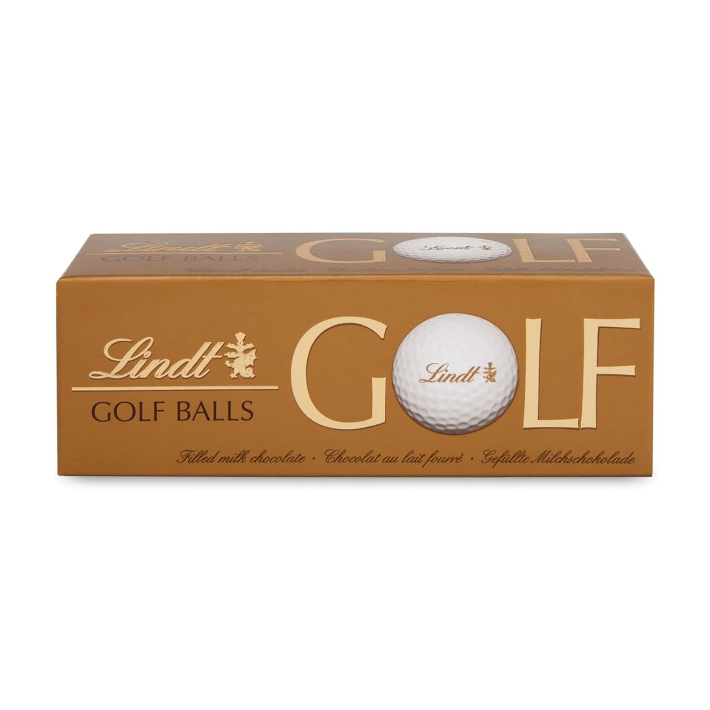 Lindt Schokolade - Golfové míčky | 110 G| Drei Golfbälle Aus Lindt Vollmilch-Schokolade Mit Nougatcremefüllung Und Waffelstückchen | Pralinengeschenk | Dárek pro golfistu | Schokoladengeschenk Naty Shop Výchozí název