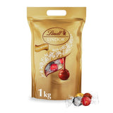 Klasický sortiment čokoládových kuliček Lindt LINDOR | cca. 80 kuliček čokolády (mléčná, bílá, hořká 60%, oříšková) | Velké balení, 1 kg