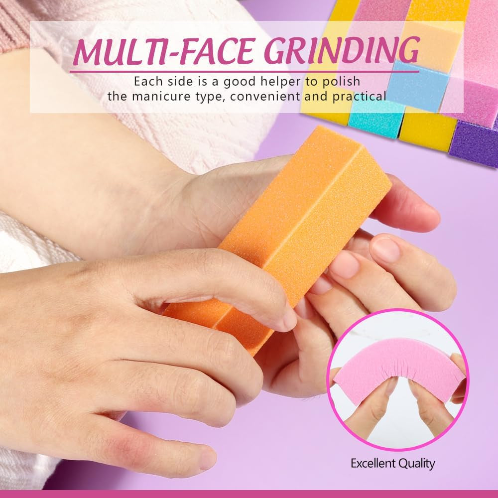 FANDAMEI 20 Stücke Buffer Für Nagel, Nagelfilen Für Gelnägel, Profi Nagelfeile 100/180, Polierfeile Fingernägel, Filen Für Gelnägel, Manikúra & Pedikúra Set