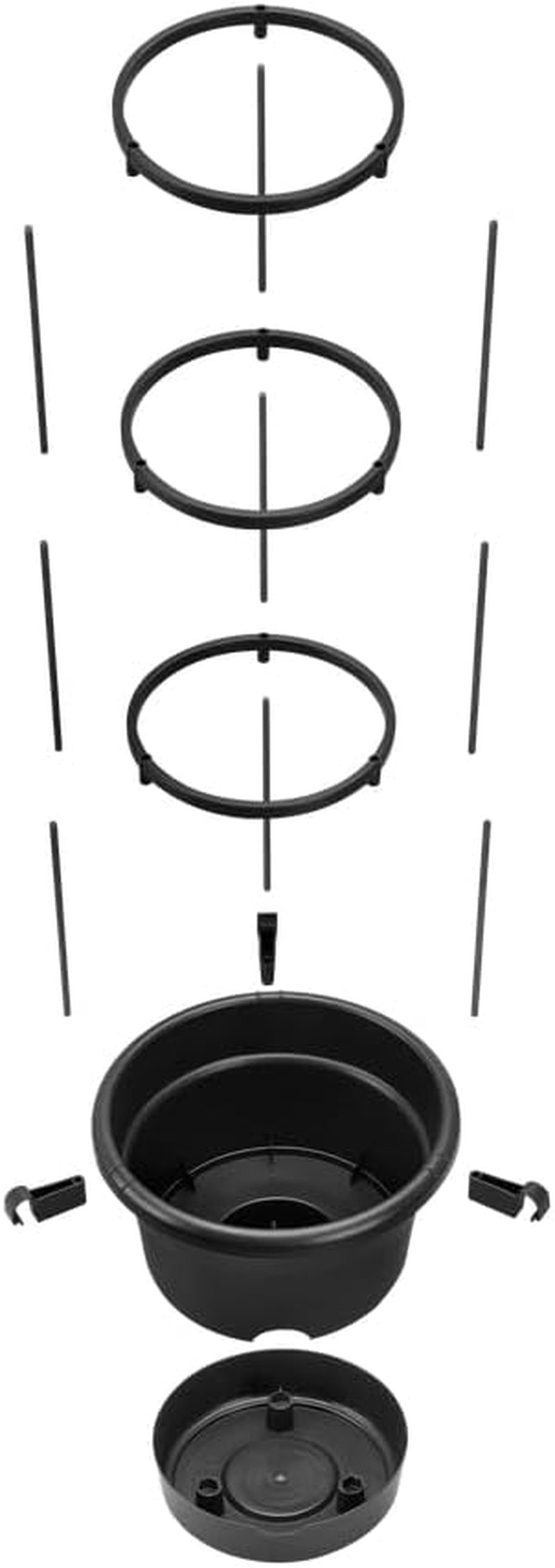 elho Green Basics Rajčata 33 - Květináče pro venkovní pěstování a sklizeň - Ø 33,5 x V 26,0 cm - Black/Vivid black