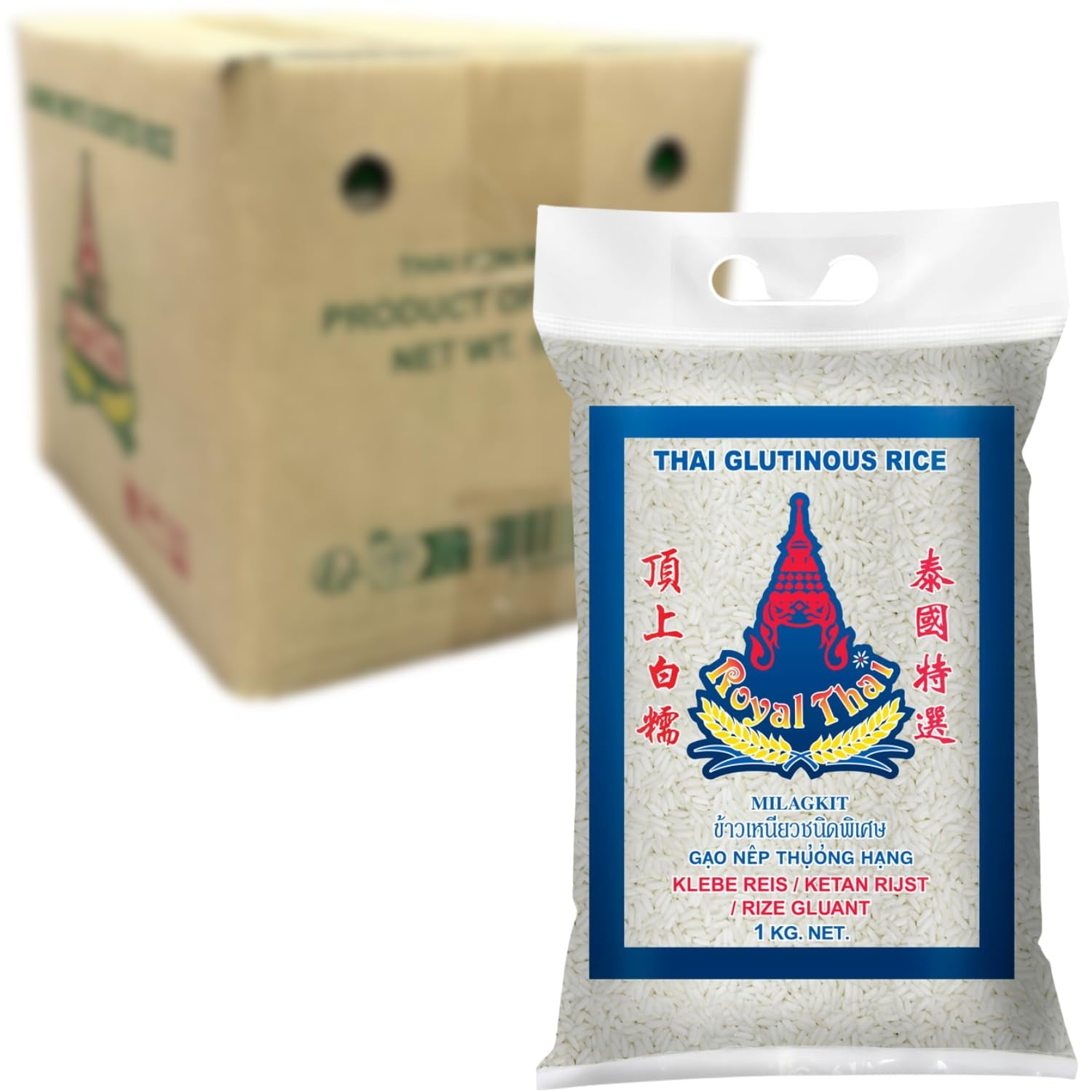 ROYAL THAI RICE - Lepkavá rýže - 10 x 1 KG - Multipack