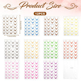 12 Stück French Tip Samolepka na nehty Selbstklebend Bunte Francouzské nehty Schablone Nagelaufkleber Samolepky na nehty Nageldesign DIY Nägel Zubehör(12 barev)