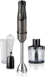 BLACK+DECKER Stolní mixér | BXHBA1500E | 1500 Watt | 20 rychlostí | Turbo | Edelstahl | Spritzschutz | Včetně Pürieraufsatz, Schneebesen, Zerkleinerer Und Messbecher Kitchen Naty Shop Single 3 Zubehörteile 1000W