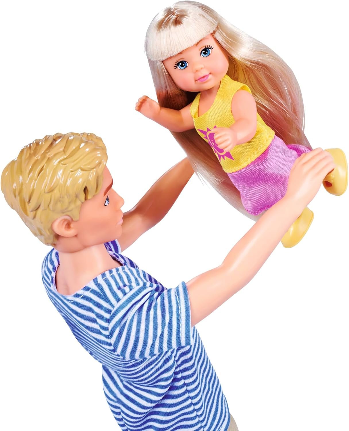 Simba 105733673 - Steffi Love Šťastná rodina, těhotná panenka, Kevin, Evi a miminko s kočárkem, 11 kusů, doplňky, 30 cm, věk 3+