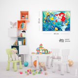 Lisciani - DISNEY Puzzle Ariel - Vytvářejte a vybarvujte scény z vašich oblíbených krabic - od 7 let - VELKÉ PUZZLE s 250 dílky - Podporuje zručnost Puzzle Naty Shop