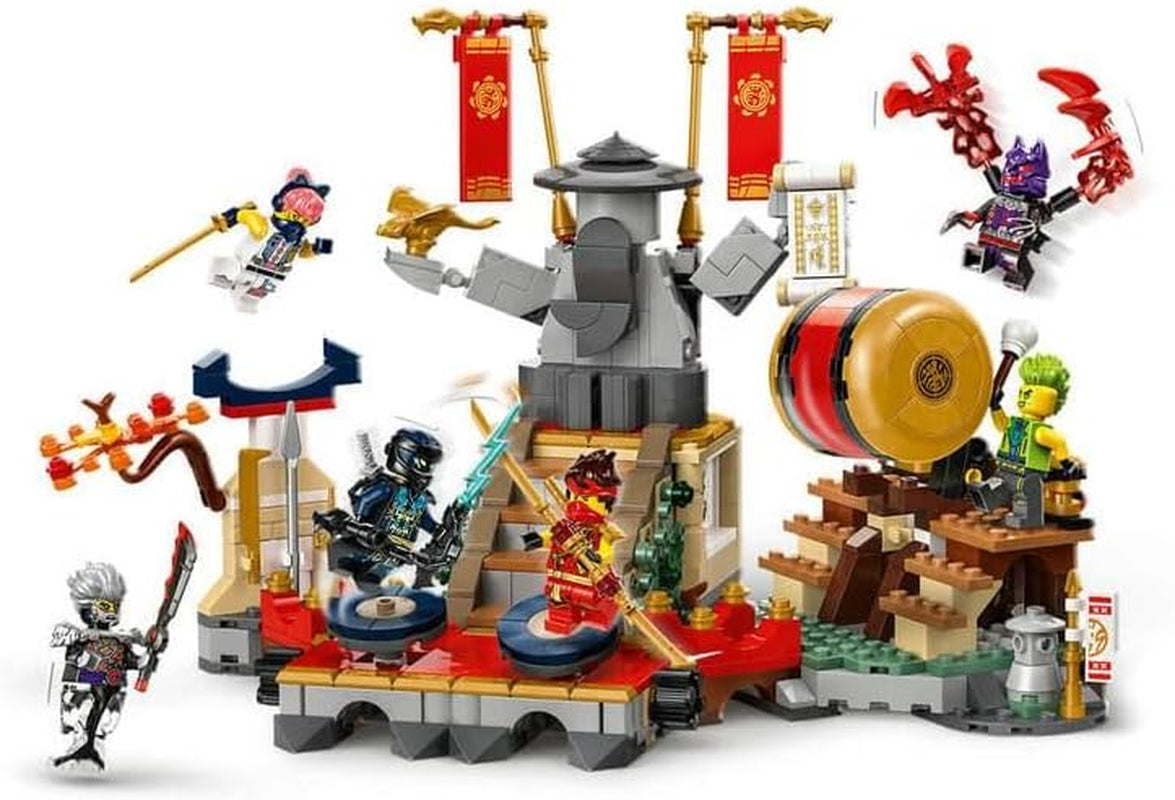 LEGO NINJAGO Tournament Arena Dobrodružná hračka pro děti Sada Ninja se 6 minifigurkami Kolekce stavebnice Dárek k narozeninám pro 7leté chlapce a dívky 71818 Stavebnice Besuche den LEGO-Store