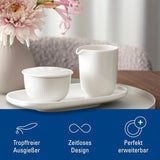 Villeroy & Boch - Afina Hrnek na mléko 170 ml, Bílý, Vhodné do myčky, Vhodné do mikrovlnné trouby, Karafa na mléko, Příslušenství na kávu, Keramický džbán, Podšálek, Nádobí, Prémiový porcelán