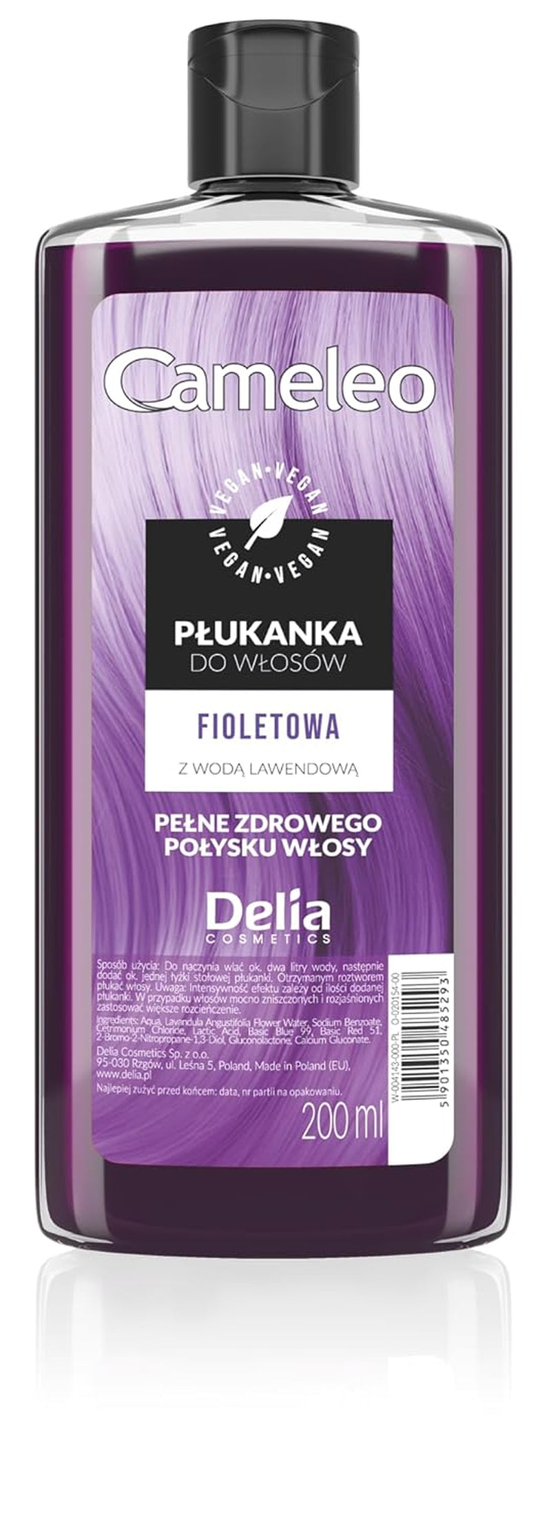 Cameleo - Růžová voda Růžové vlasové tonikum Bez žlutého odstínu Polopermanentní barva na vlasy - pro blond a šedivé vlasy - Barva a péče - Bez parabenů | 200 ml Naty Shop Hair Dye Nová verze - Violet 200 ml (1 balení)