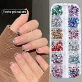 2000 ks Bunte Strasssteine ​​​​Nägel Glitzersteine ​​Přívěsky na nehty Nailart Edelsteine ​​Nagel Steine ​​​​Glitzer Steine ​​​​Nagel Přívěsky Nägel Zubehör Kristalle Diamant Nageldesign Štrasové kamínky na nehty Kamínky na nehty