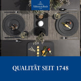 Villeroy & Boch Manufacture Rock Starter Set, 6dílná, černá, vhodná do myčky, vhodná do mikrovlnné trouby, matná černá sada nádobí, nádobí, příbory, prémiový porcelán