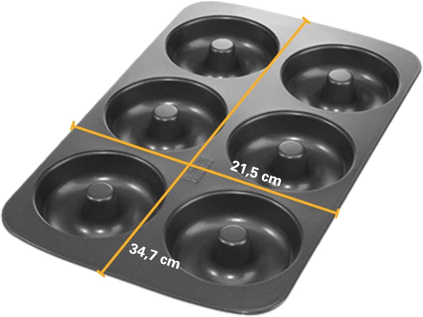 Birkmann, Easy Baking, Donutblech, Backform Für 6 Donuts, Mit Hochwertiger Antihaftbeschichtung, Ø 9 Cm, Mit Rezept, 881631 Formy a plechy na pečení Naty Shop