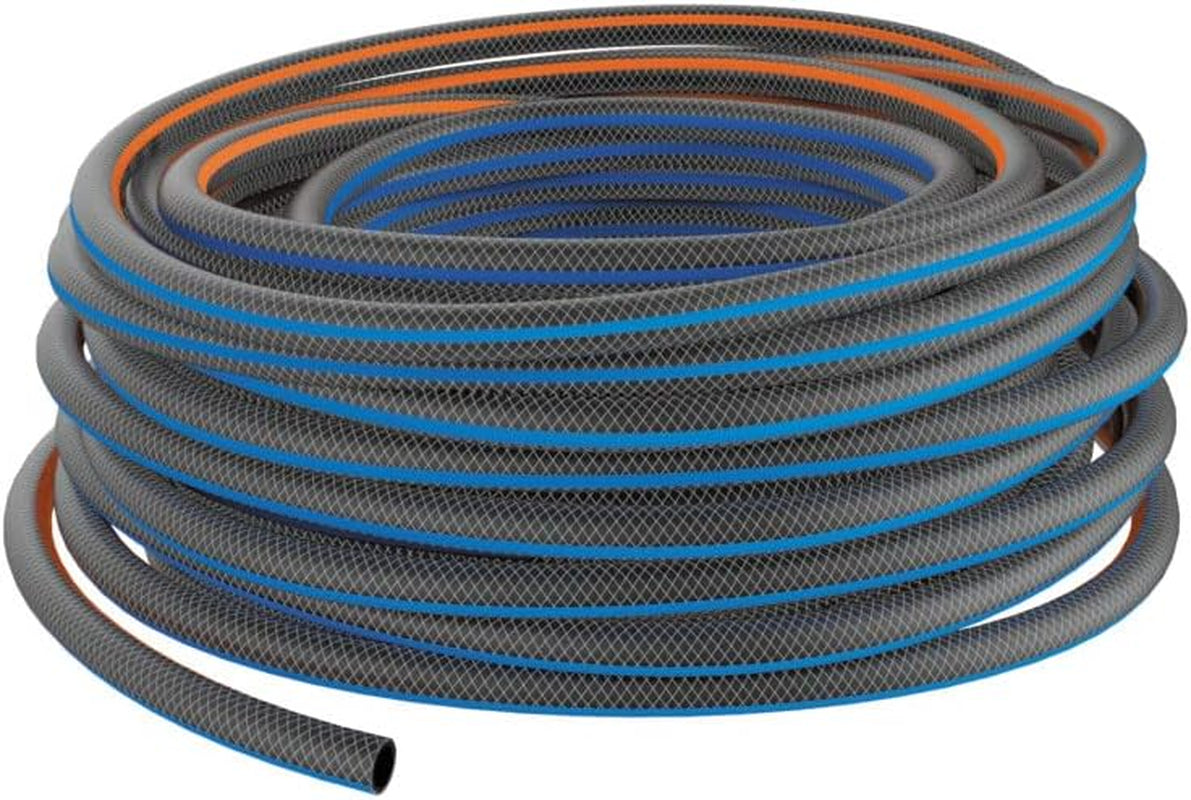 Fiskars L vodní hadice, UV ochrana, tlakově testováno, stupeň torzní tuhosti 4 (z 5), 30 m, Ø 1,3 cm (1/2"), 4,2 kg, černá/oranžová/modrá, 1027105