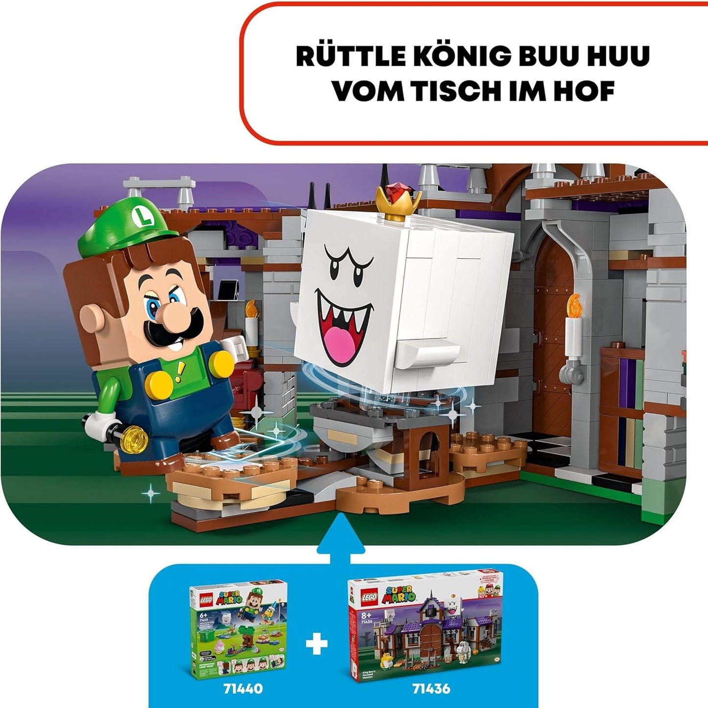LEGO Super Mario King Buu Huu's Haunted House Kids Sběratelská sada Haunted House Nintendo s dárkem Baby Yoshi pro chlapce, dívky a hráče Věk 8+ 71436 Stavebnice Besuche den LEGO-Store