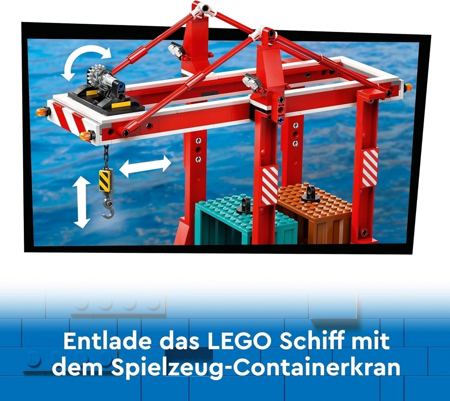 LEGO City přístav s nákladní lodí, stavebnice pro chlapce a dívky od 8 let, tip na dárek pro děti, kontejnerový jeřáb, loď na hraní a 8 minifigurek 60422 Stavebnice Besuche den LEGO-Store