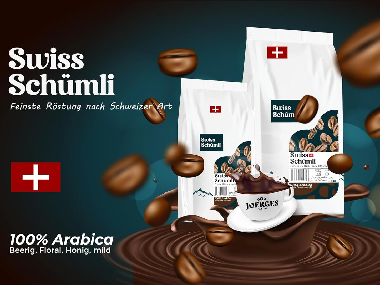 Z více než 175 let zkušeností: Schwiizer Schüümli švýcarská zrnková káva Schümli 1 kg – Lehké pražení pro jemnou kávu Schümli, dokonalá smetana, intenzita 2/5, acidita 1/5 – pro skutečný požitek z kávy