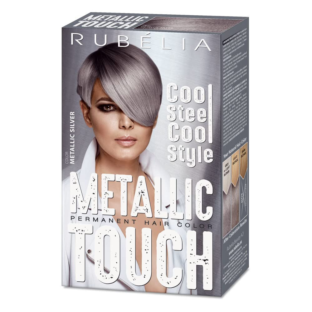 Permanentní barva na vlasy Metallic Touch – stříbrná metalíza, 1 balení – 115 ml Naty Shop Hair Dye Výchozí název